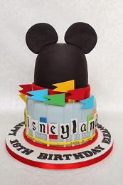 retro disneyland birthday cake